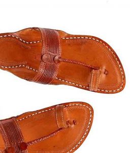 Gorgeous Tan Color Fine Braided Upper Kapshi Kolhapuri Chappal For Men