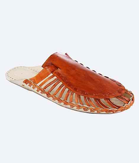 Awesome Tan Color Upper Kolhapuri Half Shoe