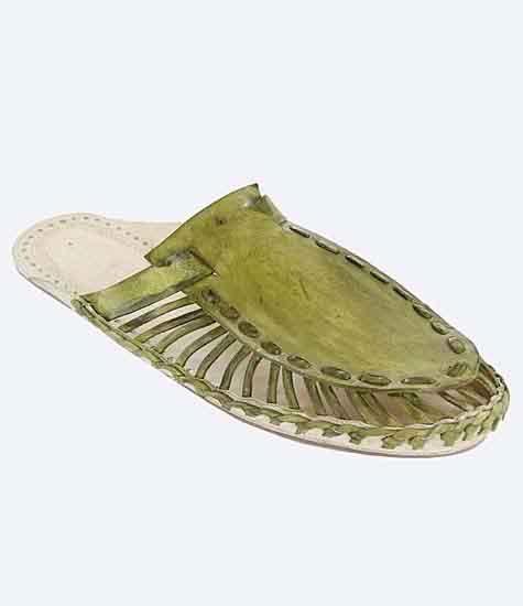 Magnificent Seaweed Upper Kolhapuri Half Shoe