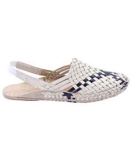 Wonderful Designer’S Black Cross Laces Mat Style Women Kolhapuri Half Shoe