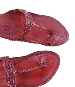 Remarkable Pink Four Cross Braided Ladies Kolhapuri Chappal