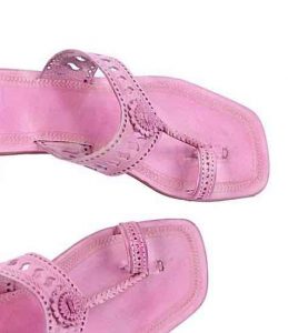 Handsome Baby Pink High Heel S Punching Ladies Chappal