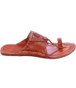 Stunning Look Tan Color Fourteen Laces Designer’S Kolhapuri Chappal