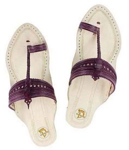 Beautiful Look Purple Platform Heel Ladies Kolhapuri Chappal