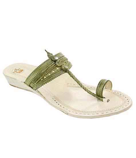 Wonderful Seaweed Platform Heel Ladies Kolhapuri Chappal