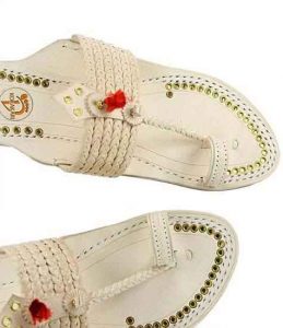 Glorious Designer’S Six Braided Red Gonda Kolhapuri Women Chappal