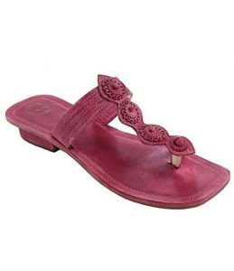 Splendid Rubin Color High Heel Women Kolhapuri Chappal