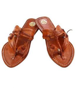 Antique Design Tan Color Ladies Kolhapuri Chappal