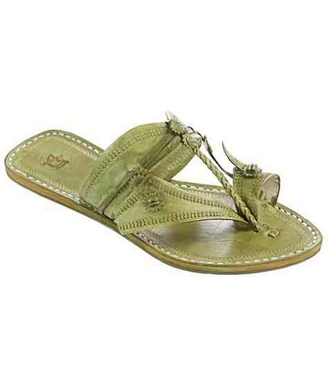 Antiqua Design Seaweed Flat Heel Kolhapuri Ladies Chappal