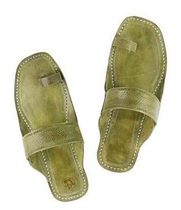 Breathtaking Seaweed Embossed Straight Belt Kolhapuri Chappal For Women