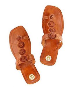 Fabulous Tan High Heel Women Kolhapuri Chappal