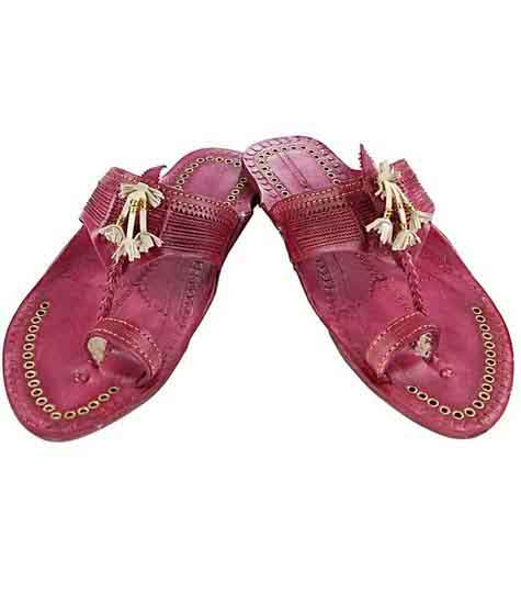 Designer’S Royal Look Rubin Fine Braids Flat Heel Ladies Kolhapuri Chappal