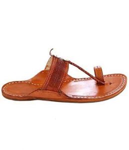 Gorgeous Tan Color Fine Braided Upper Kapshi Kolhapuri Chappal For Women