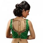 Green Dupion Silk Stitched Readymade Blouse