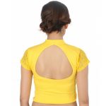 Yellow Colour Cotton Lycra Plain Stitched Blouse