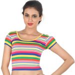 Multi Colour Cotton Plain Stitched Blouse