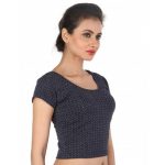 Grey Colour Cotton Plain Stitched Blouse