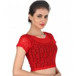 Red Colour Cotton Plain Stitched Blouse