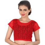 Red Colour Cotton Plain Stitched Blouse