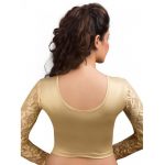 Gold Colour Cotton Plain Stitched Blouse