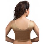 Copper Colour Shimmer Plain Stitched Blouse