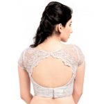 Silver Net Woven Stitched Blouse