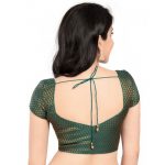 Rama Green Brocade Prints Stitched Blouse