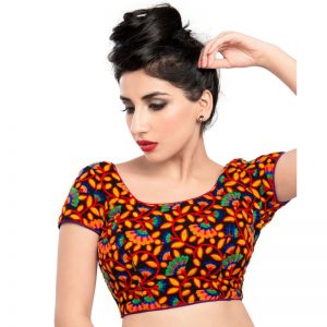 Multicolor Fancy Fabric Embroidery Stitched Blouse