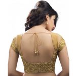 Gold Net Embroidery Readymade Blouse