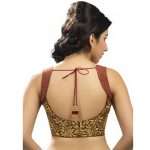 Maroon Net Embroidery Readymade Blouse