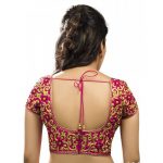 Pink Dupion Silk Zari Embroidery Readymade Blouse