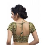 Green Dupion Silk Zari Work Readymade Blouse