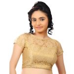 Black Net Zari Work Readymade Blouse