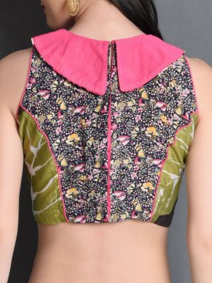 Multicolor Crepe Printed Readymade Blouse