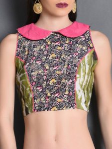 Multicolor Crepe Printed Readymade Blouse