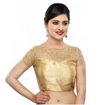 Gold Net Zari Embroidered Readymade Blouse