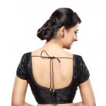 Black Sequence Fabric Sequence Readymade Blouse