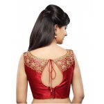 Maroon Dupion Silk Zari Work Readymade Blouse