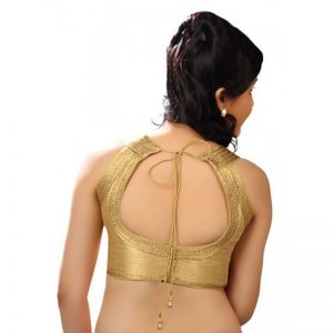 Gold Dupion Silk Embellised Readymade Blouse