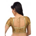 Copper Dupion Silk Lace Work Readymade Blouse