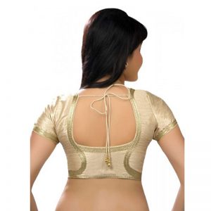 Skin Dupion Silk Lace Work Readymade Blouse