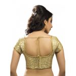 Gold Shimmer Embroidered Work Readymade Blouse