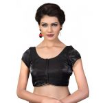 Black Fancy Fabric Plan Work Readymade Blouse