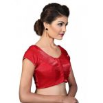 Maroon Fancy Fabric Plan Work Readymade Blouse