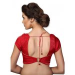 Maroon Fancy Fabric Plan Work Readymade Blouse