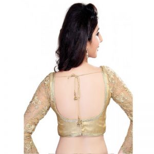 Gold Net Embroidered Readymade Blouse