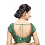 Green Embrodiery Stitched Tissue Readymade Blouse