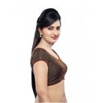 Black Embrodiery Stitched Tissue Readymade Blouse