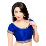 Royal Blue Zari Work Dupion Silk Readymade Blouse