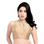 Gold Moti Work Fancy Fabric Readymade Blouse